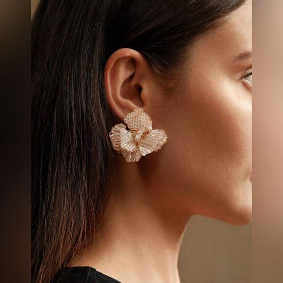 Flower statement earrings M837 - Picture 1 of 6
